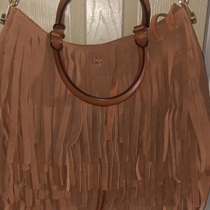Carolina Herrera Brown Suede Handbag